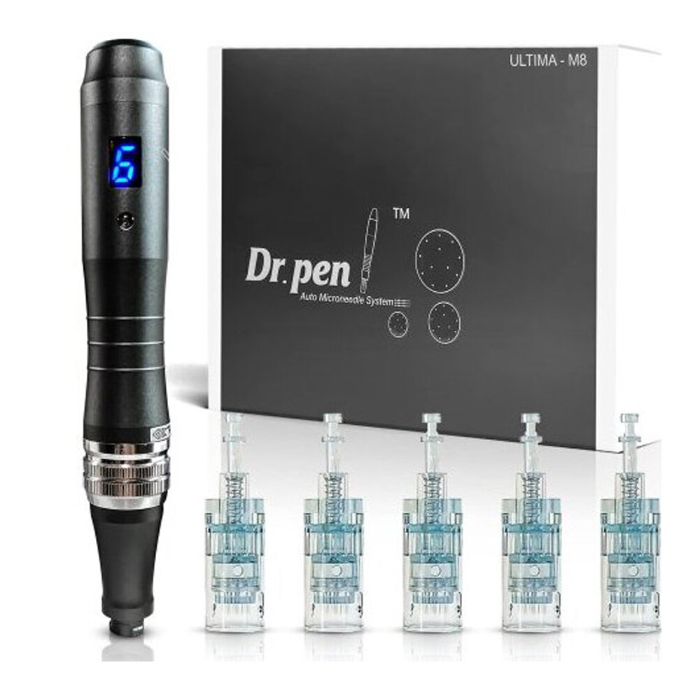 Dr. Pen Ultima M8 Professional Microneedling Pen-Skin Care Tool Kit with 22pcs Needles Cartridges 16pins x12 36pins x10