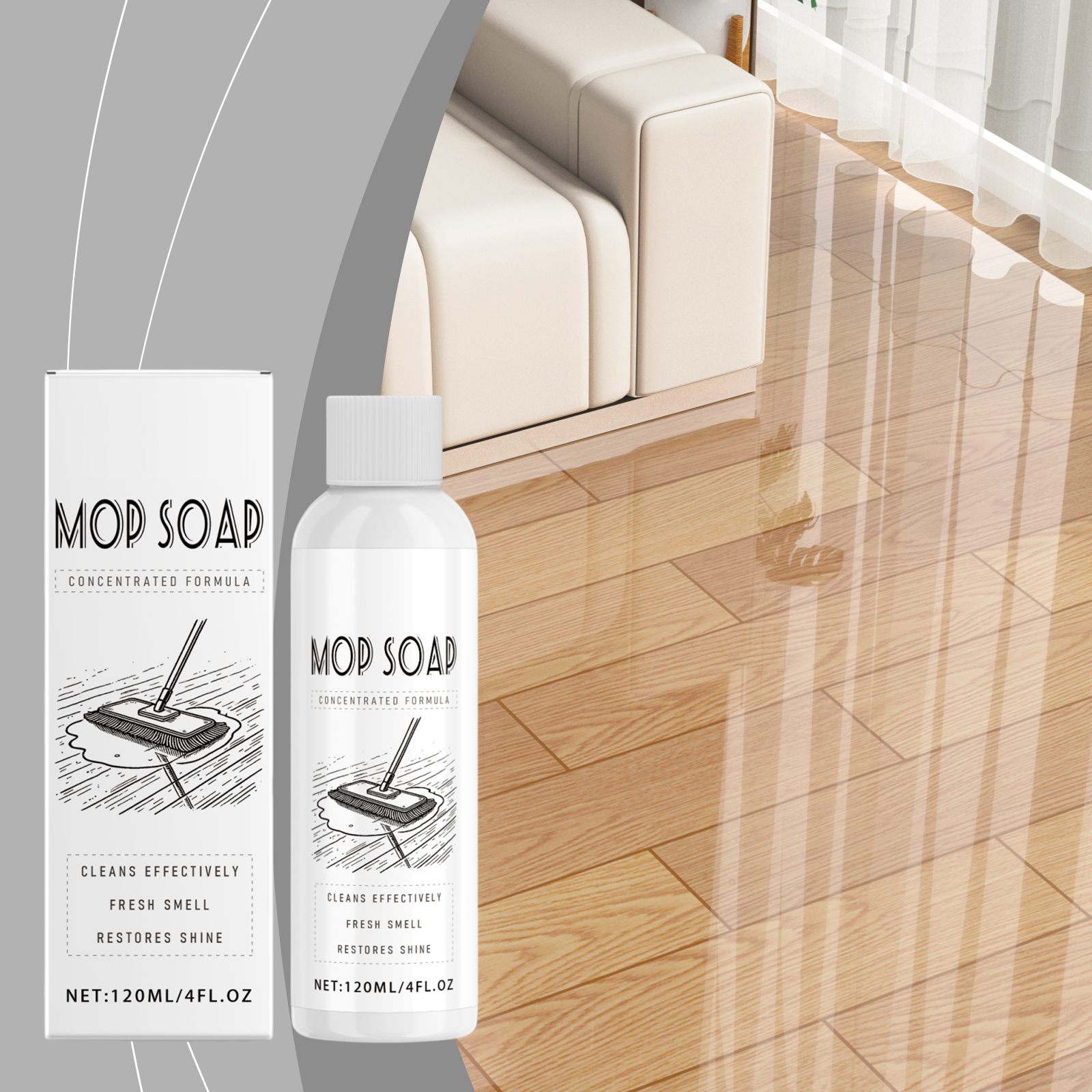 Floor Cleaner Deep Cleans Brightens Polishes Daily Care Mop Hard Wood Floors Tiles