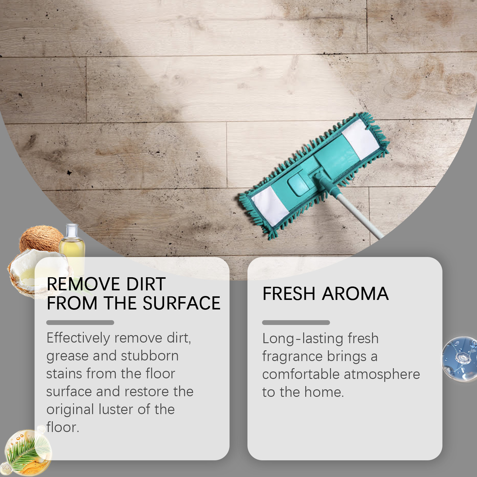 Floor Cleaner Deep Cleans Brightens Polishes Daily Care Mop Hard Wood Floors Tiles