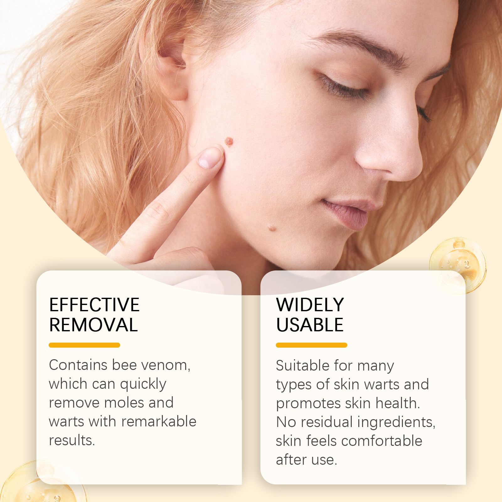 Bee Venum Skin Care Cream Mild Herbal Formula Soft Smooth Skin Daily Clearing Wart Removing Lotion Cream