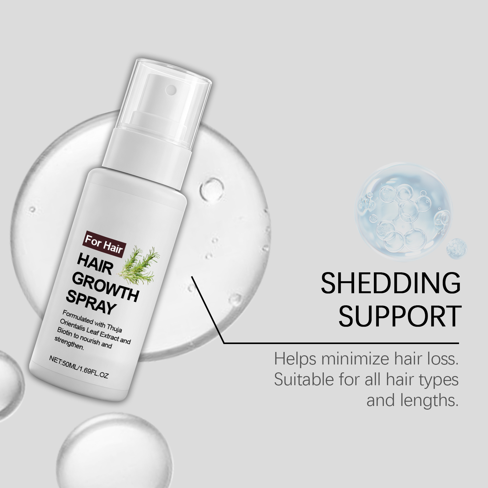 Hair Care Spray Moisturizing Mild Scalp Care Light Silky Hair Gloss Top Spray Massage