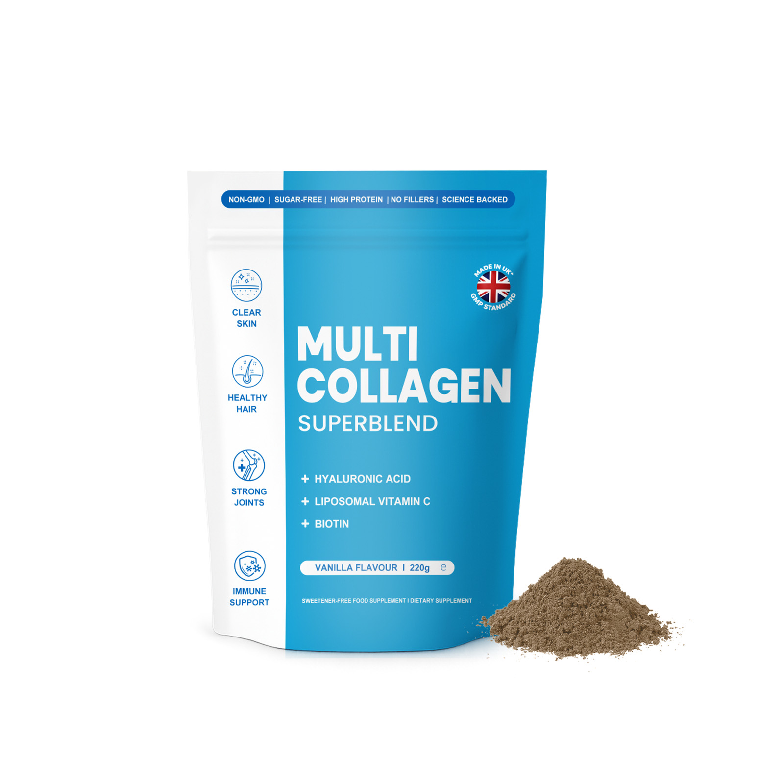 Collagen Skin Nutrient Powder Vanilla Flavor Contains Collagen Hydration Balance Daily Beauty Care Skin Gloss Nutrition Supplement