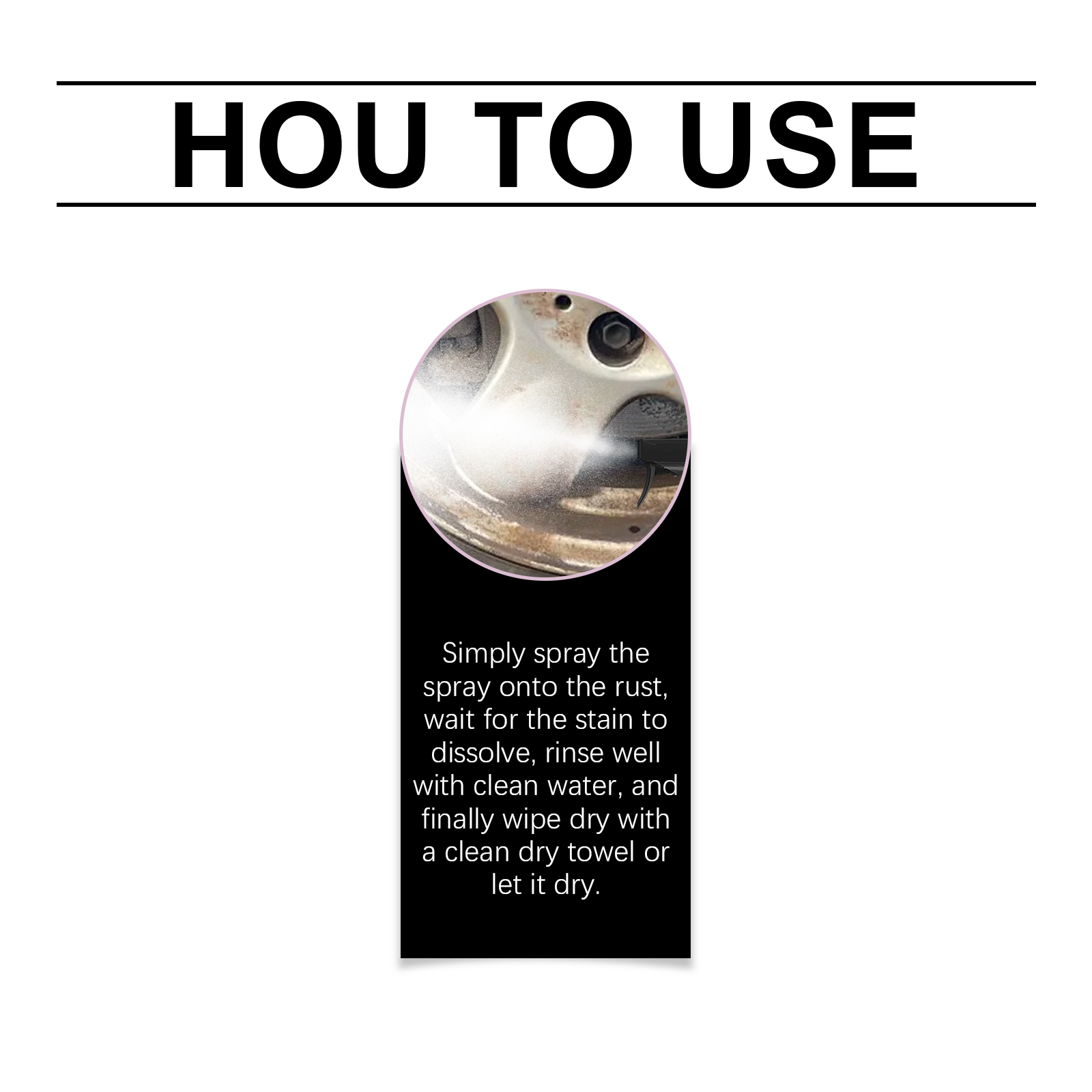 Car Rust Cleaner Cleaning Spray For Wheel Brake Oxidation Rust Spots Black Dots Yellow Stains