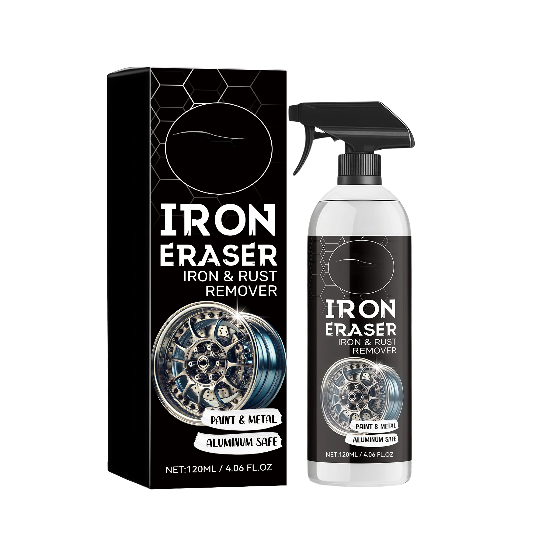 Car Rust Cleaner Cleaning Spray For Wheel Brake Oxidation Rust Spots Black Dots Yellow Stains
