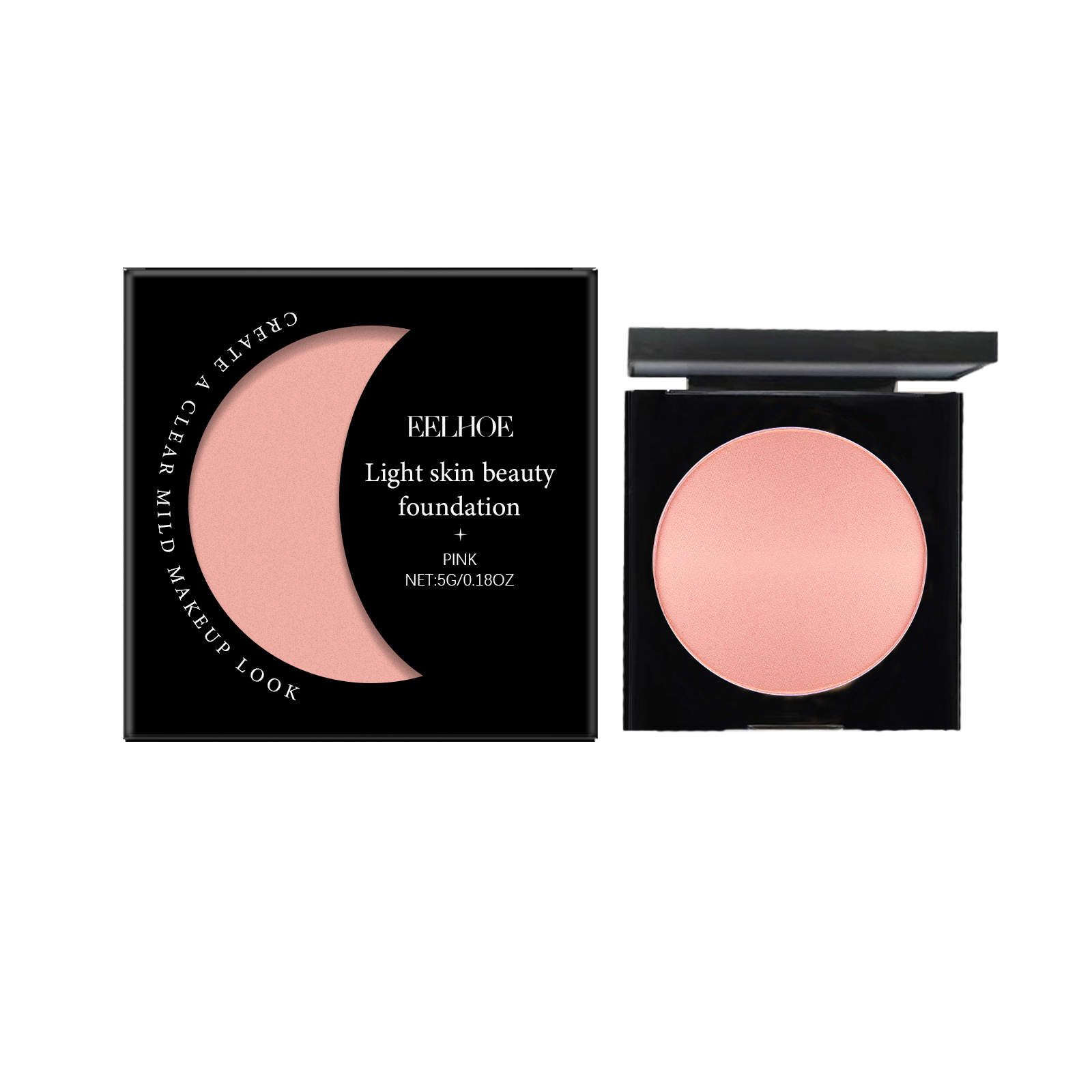 Pink Hydrating Concealer Foundation Cream Lightweight Moisturizing Brightening For Oily And Dry Skin