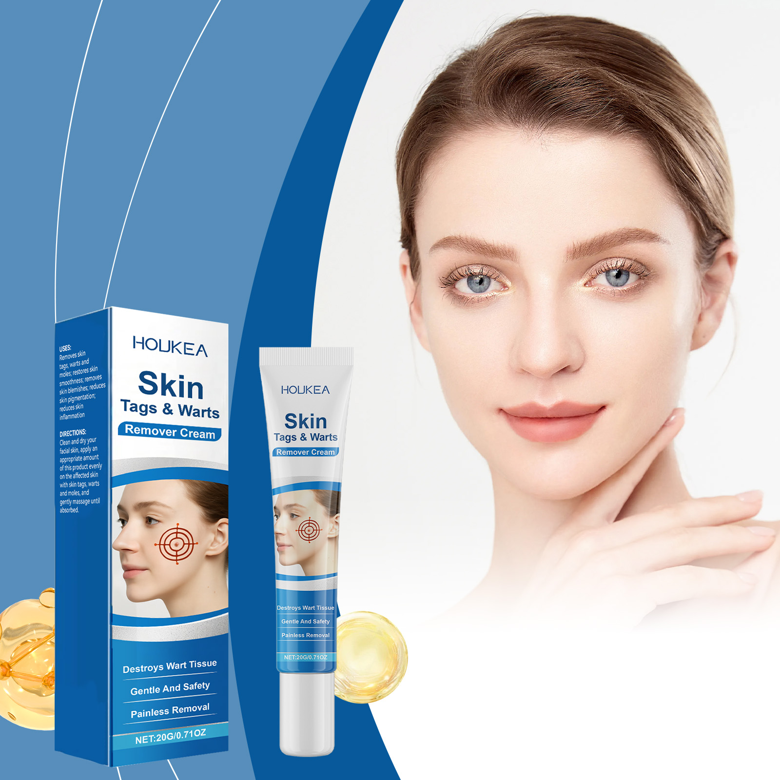 Facial Care Ointment Mild Formula Nourishes Skin Clears Warts External Use Protects Facial Skin Cream