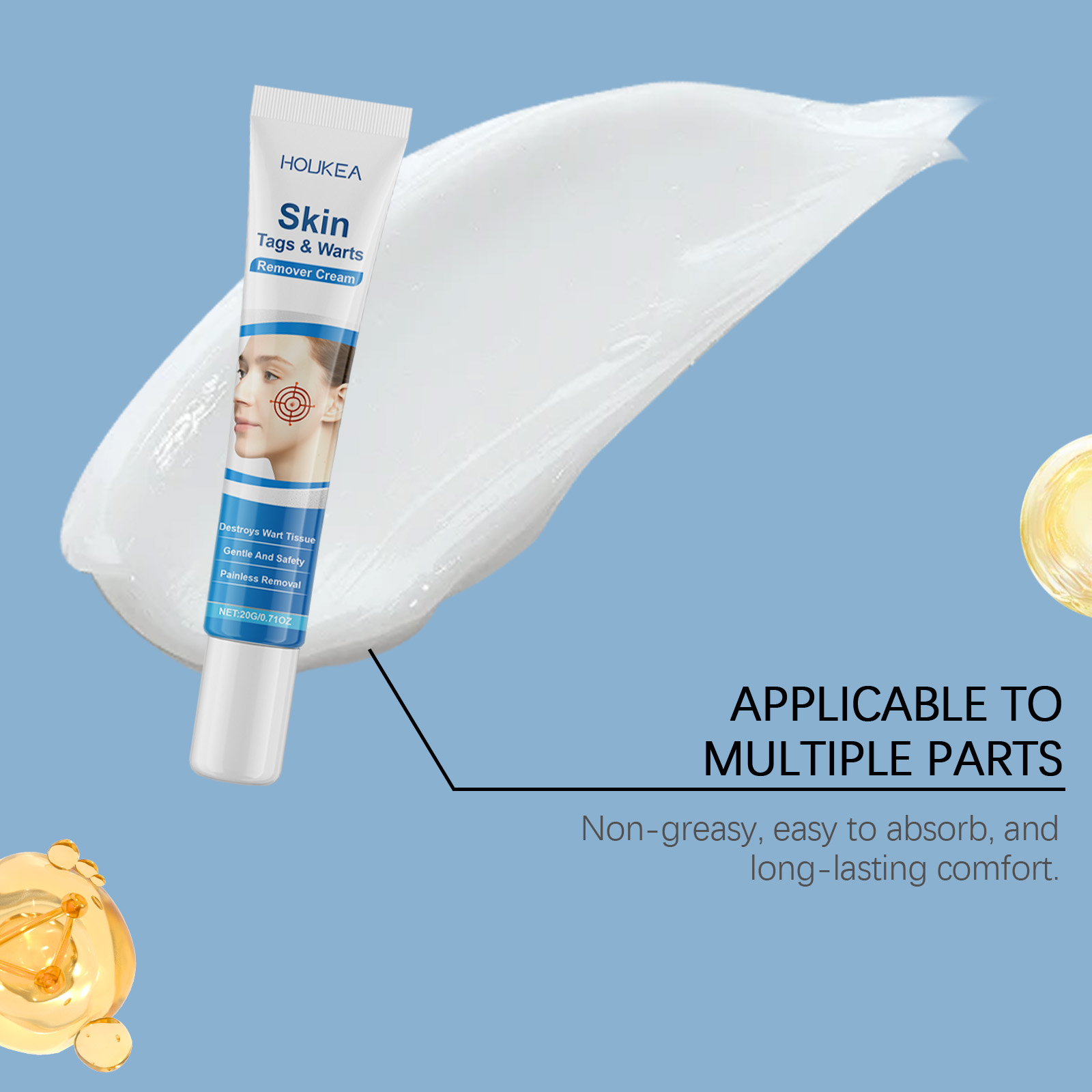 Facial Care Ointment Mild Formula Nourishes Skin Clears Warts External Use Protects Facial Skin Cream