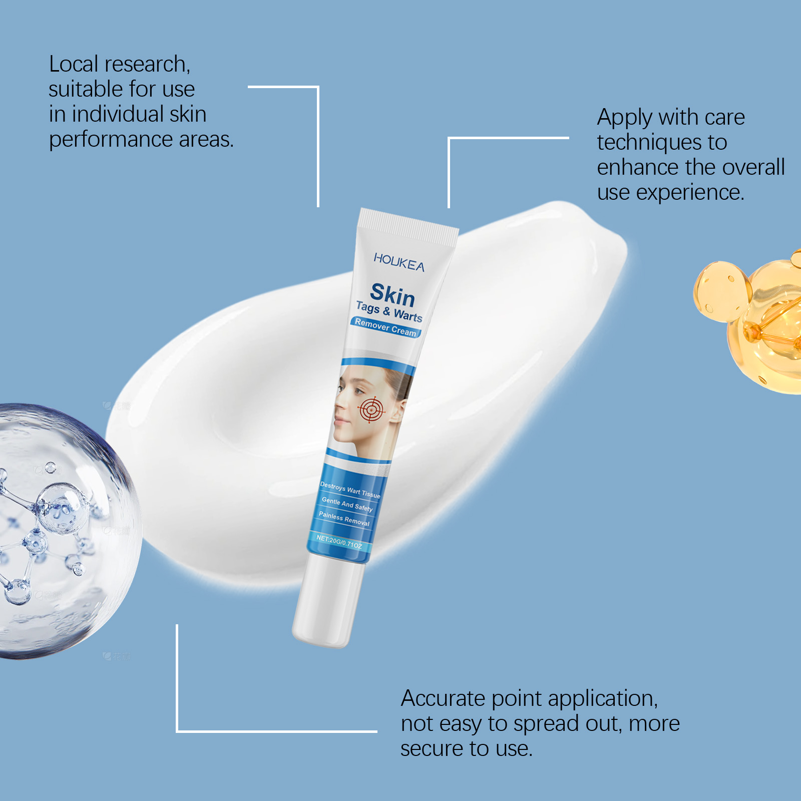 Facial Care Ointment Mild Formula Nourishes Skin Clears Warts External Use Protects Facial Skin Cream
