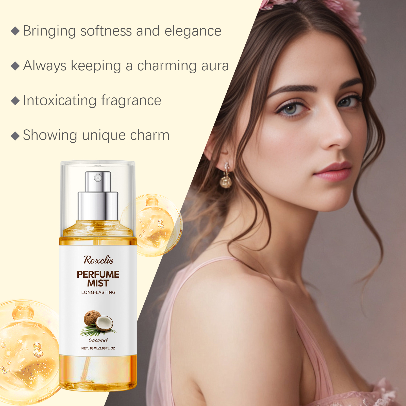 Women Perfume Spray Long Lasting Rich Elegant Scent Boost Charm Dating Body Fragrance Mist