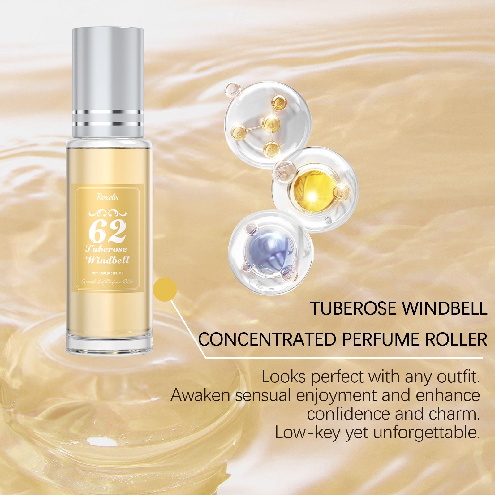 Tuberose Brazilian Charm Roll On Perfume Fresh Long Lasting For Daily Wear And Dates