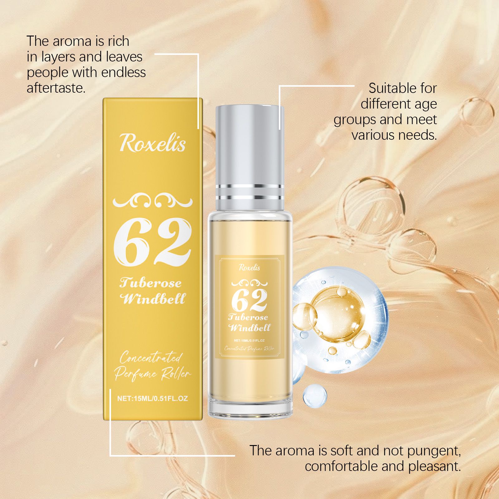 Tuberose Brazilian Charm Roll On Perfume Fresh Long Lasting For Daily Wear And Dates