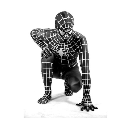 (140 (11-12 years)) Kids Boy Spider-Man Parallel Universe Black Spiderman Cosplay Show C