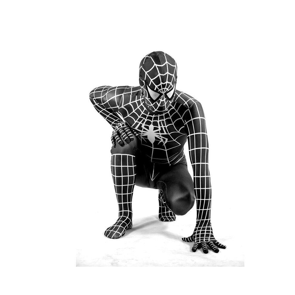 (140 (11-12 years)) Kids Boy Spider-Man Parallel Universe Black Spiderman Cosplay Show C