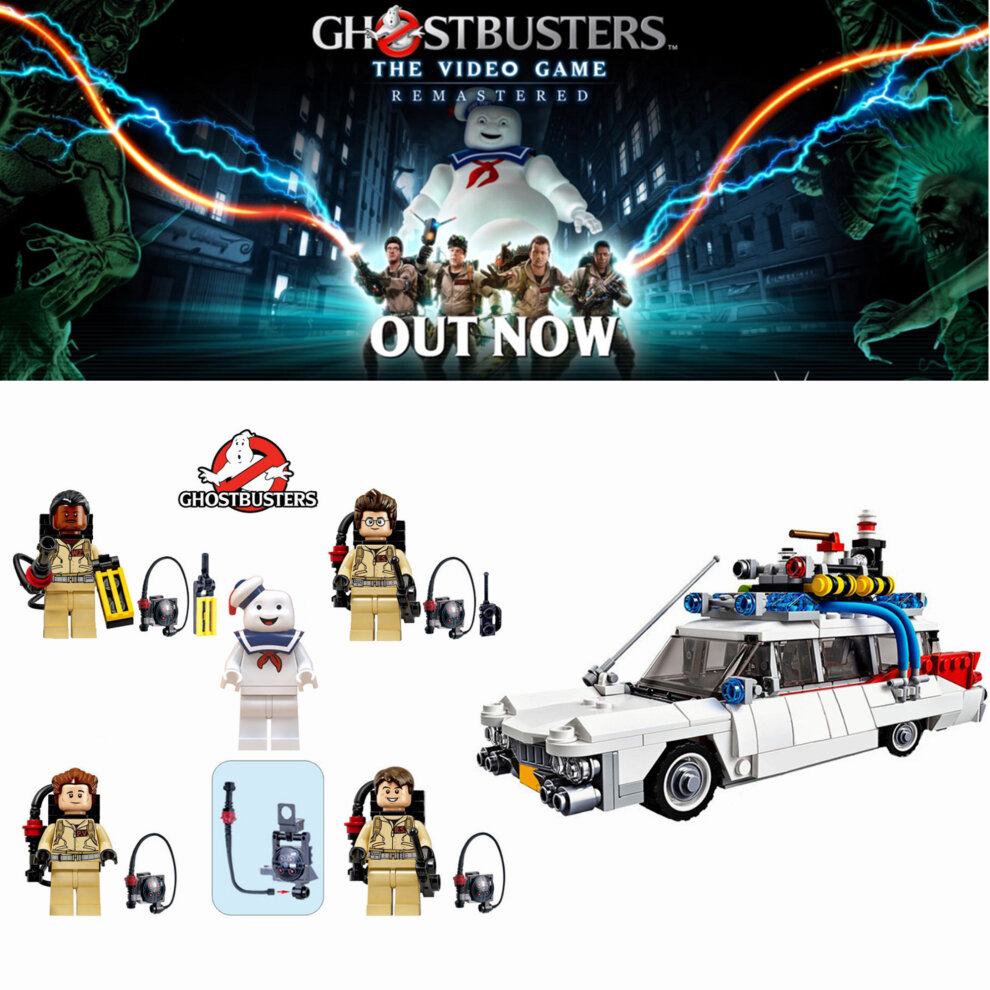 (5 * Figure + 1 *  Police Car) Ghostbusters Building Block Minifigures Toys Best Action