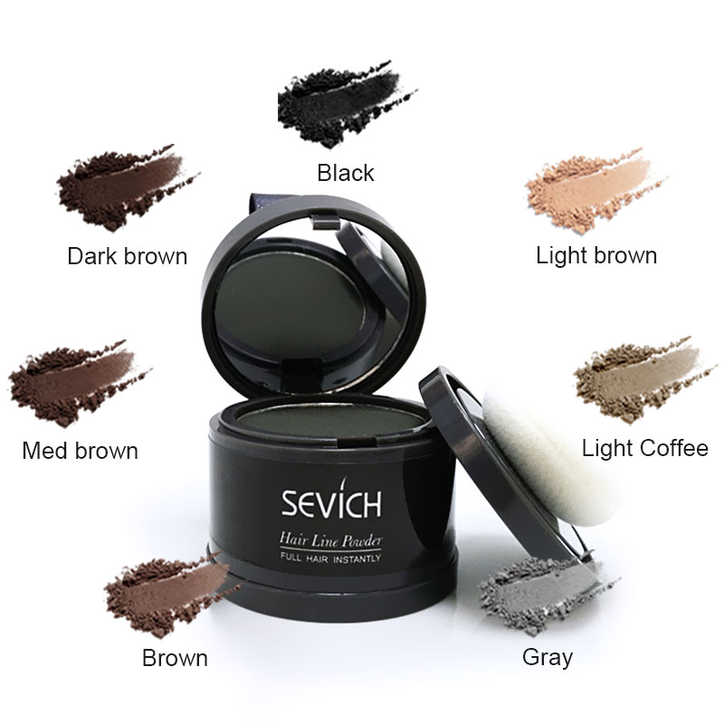 (Dark Brown) Sevich Hairline Powder Repair Hairline Shadow Makeup Hair Concealer Natural Cover Unisex Hair Loss Product