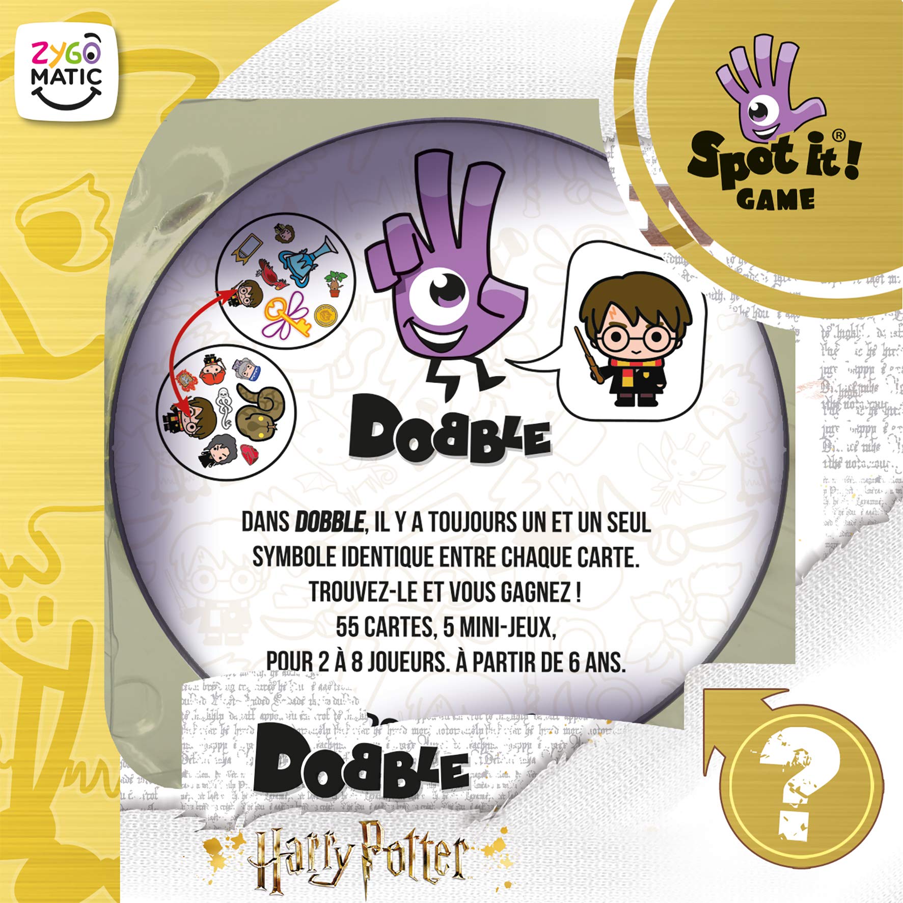Board Game Dobble Harry Potter Italian Edition Party Family Card Game Christmas Gifts for Adults and Children Ages 6 and Up  2 to 8 Players 15 Minutes Playing Time