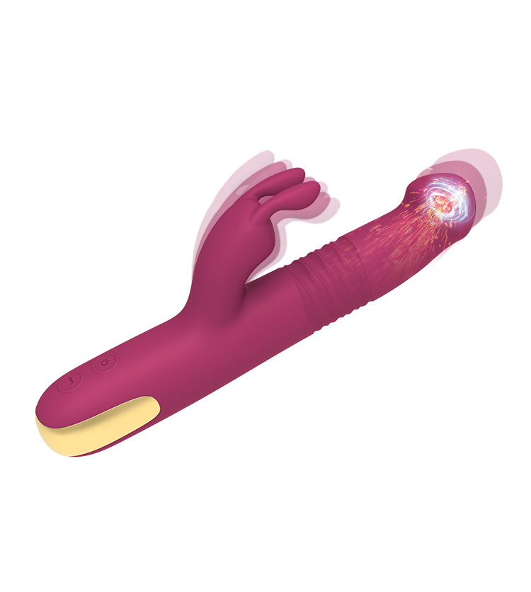 Thrusting Rabbit Vibrator G-Spot Sex Toys Dildo Vibrators  Massager Women Adult Toys with 10 Vibrating Modes Telescopic Rotation Function Waterproof