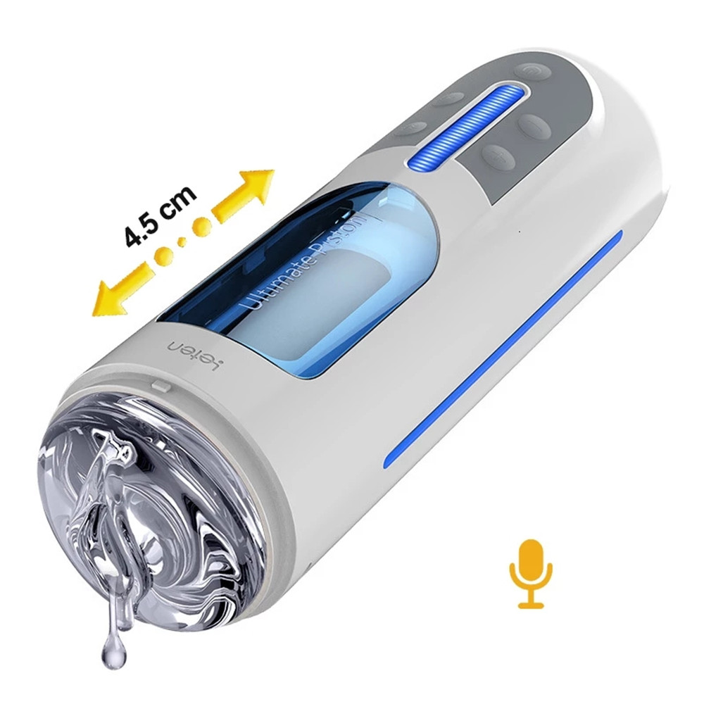 Automatic Sex Toys Men Vibrators Stimulator HandsFree Vagina Pussy Male Masturbators Stroker Male Sex Cup Thrusting G-Spot Machine with 4D Internal Structure 5 Speeds 10 Frequencies and Suction Base