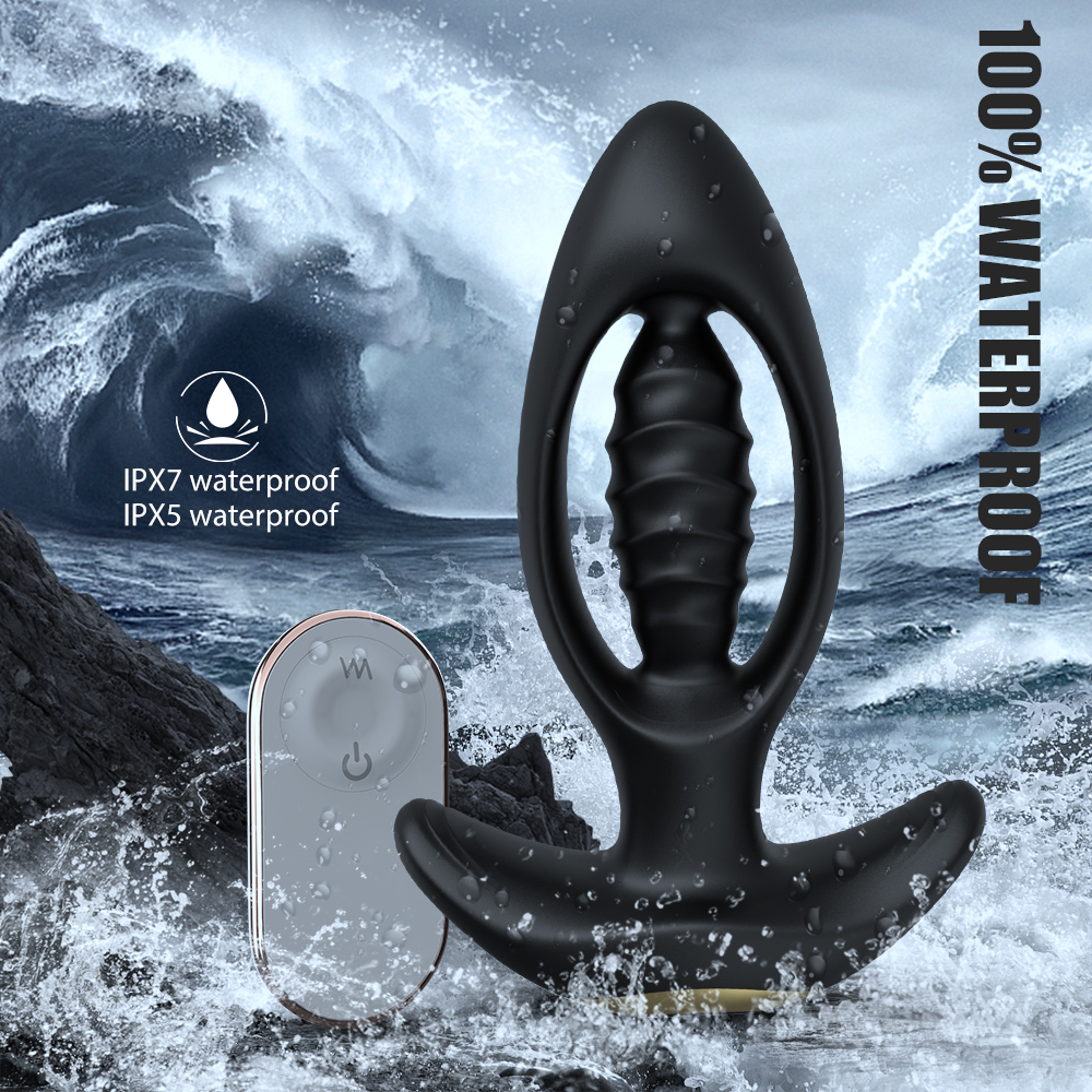 Butt Plug Vibrator Prostate Massager Anal Plug Sex Toys Adult Stimulator Dildo with 9 Vibration Modes Remote Control Low Noise for Men Women Couples