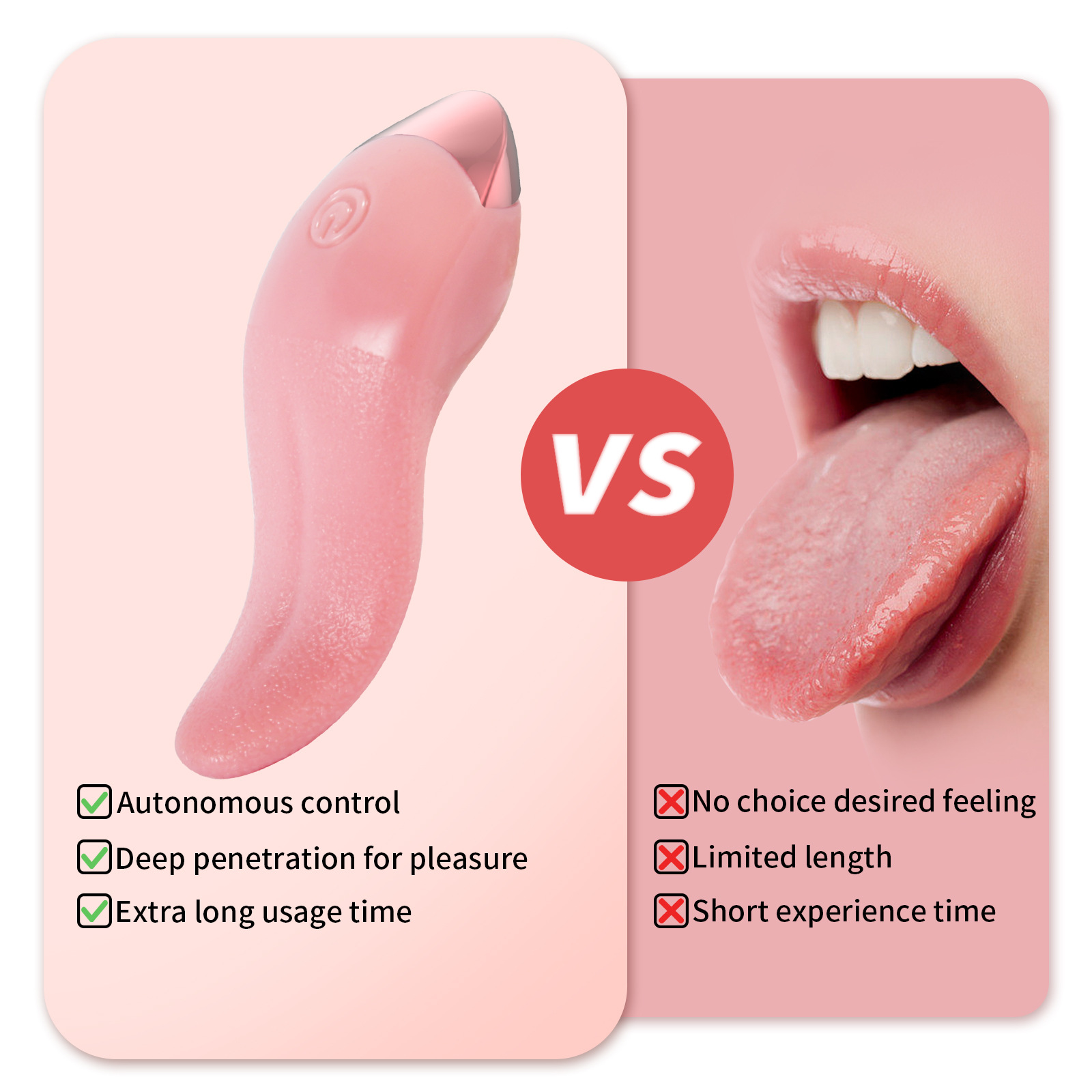 Clitoral Vibrator Sex Toy Tongue Licking Toy G Spot Dildo Stimulator Oral Sexual Toys Nipples Massager with 10 Vibration Modes Waterproof Adult Toys for Women Masturbation Couples Foreplay Pleasure