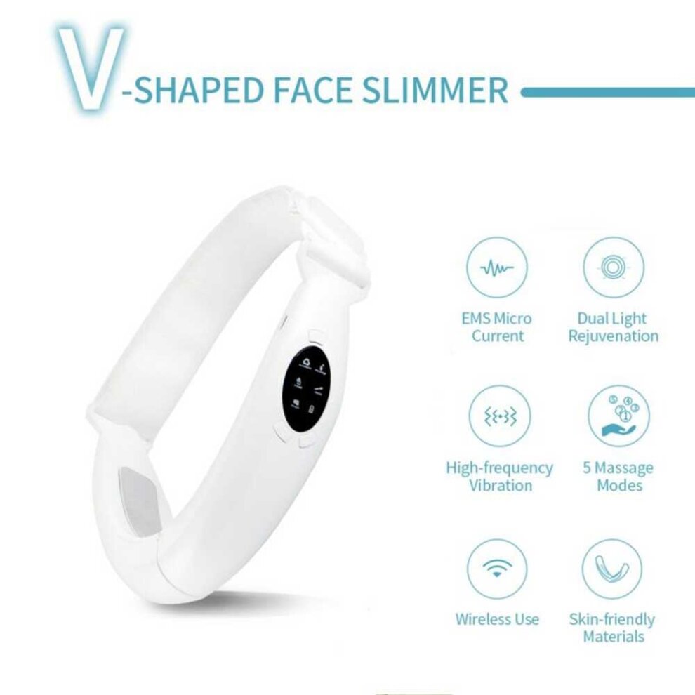 Electric V-Face Shaping Massager EMS Face Lifting Slim Double Chin Removal Device