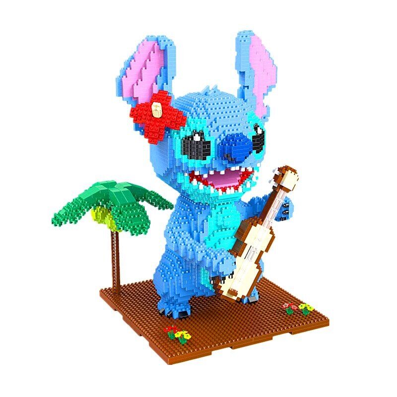 (Stitch 8001) Building Blocks Stitch Lilo Stitch Figure Cartoon Anime Model Building Bricks Puzzle Assembly DIY Toy Gift for Disney Fans Kids