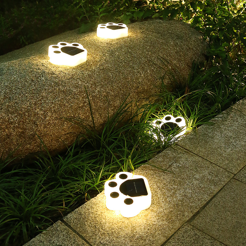 4pcs Cat Solar Ground Lights Outdoor Waterproof, Landscape Lighting Inground Solar Lights for Lawn Patio Deck Driveway Sidewalk