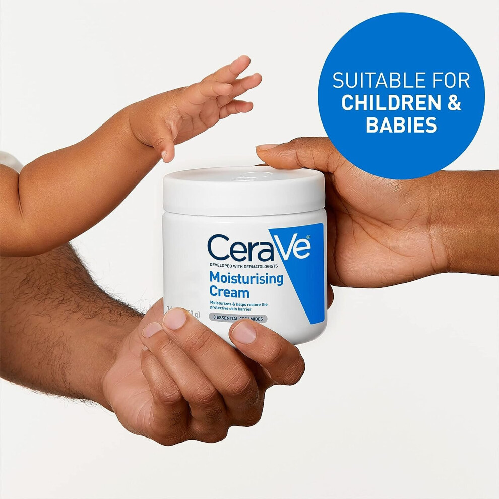 CeraVe Moisturising Cream for Dry to Very Dry Skin 454g with Hyaluronic Acid & 3 Essenti