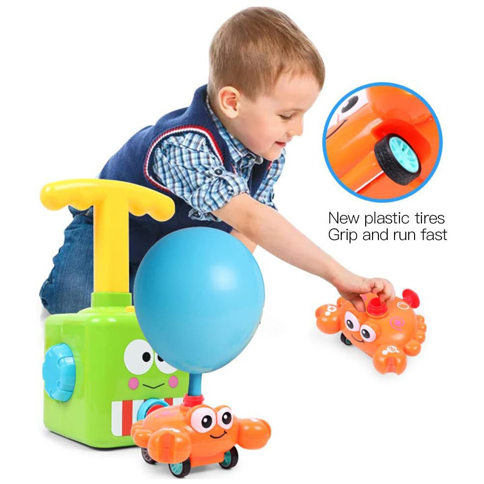 Balloon Powered Car with Launch Pad Toys Air Inertia Balloon Pump Cars