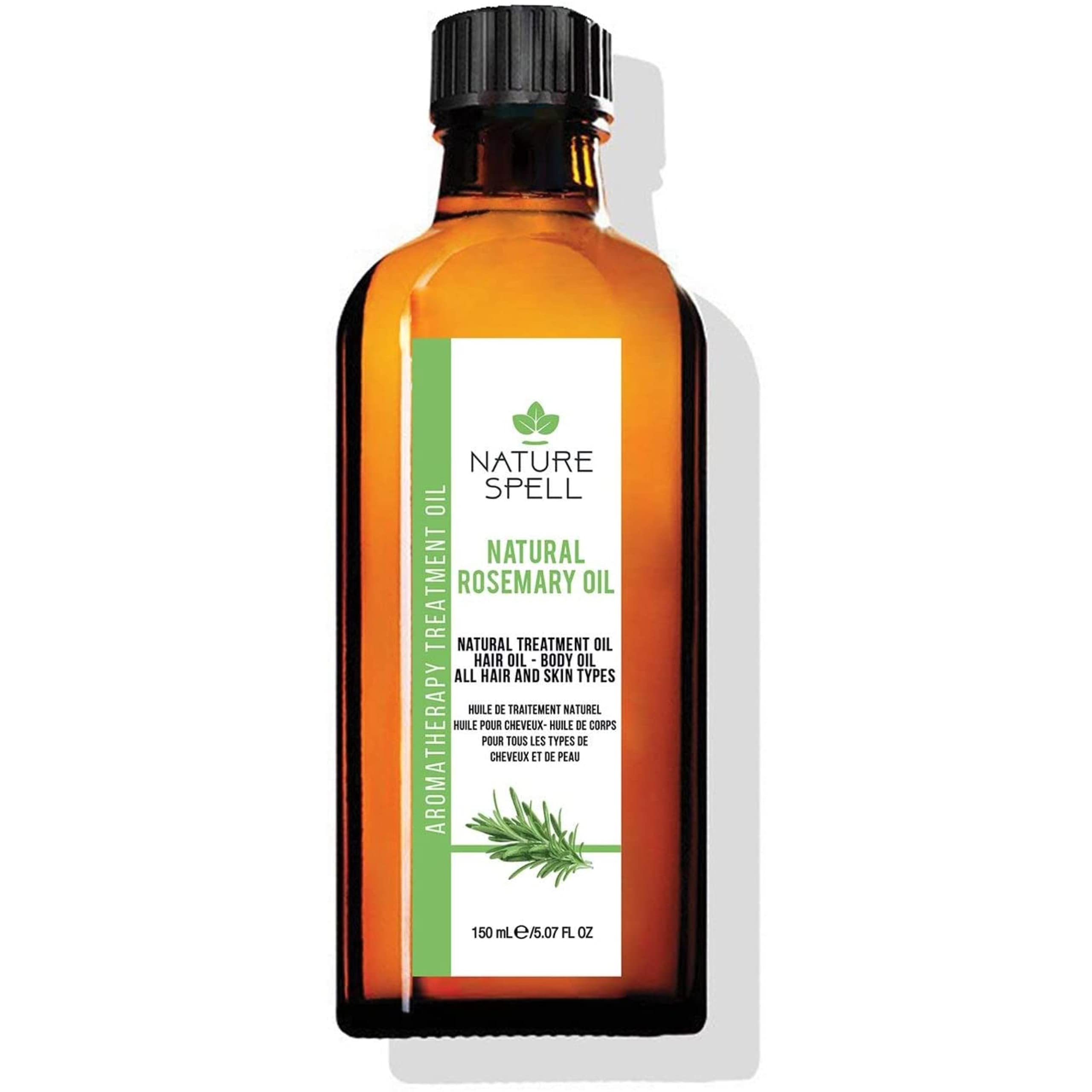 Nature Spell Rosemary Oil for Hair Skin 150 ml Rosemary Oil for Hair Growth Treat Dry Damaged Hair to Target Hair Loss Made in The UK