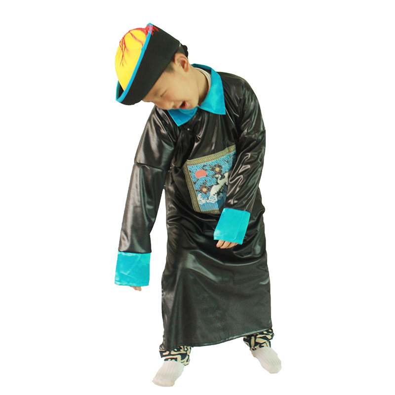 Halloween Costumes Horror Zombie Suit Kid Cosplay Party Fancy Dress Ghost Masquerade Uniform Qing Dynasty Zombie Costumes Minister Vampire Tang Suit