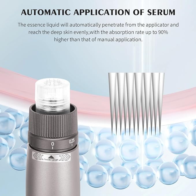 Dr.Pen H3 Professional Microneedling Pen with 18pcs 12PIN Cartridges Needles for Hydra Pen H3 Wireless Derma Roller Pen 6 Speed Levels 0.25-2.5mm Adjustable