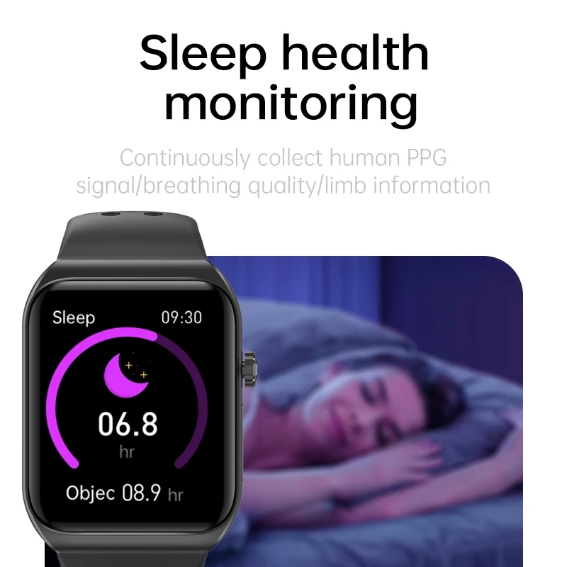 (Grey) Smart Watch ECG Dedection Non-Invasive Uric Acid Blood Lipid Pressure Glucose Health Monitoring Bluetooth Smartwatch