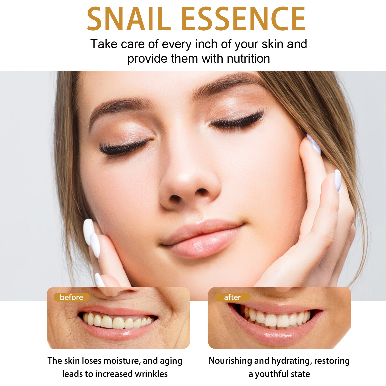 (1x Snail Face Serum 100ml) Snail Face Serum Repair Moisturizing Shrink Pores Skin Barrier Repair Anti Wrinkle Essence Fade Fine Lines Firming Skin Whitening Niacinamide Facial Essence