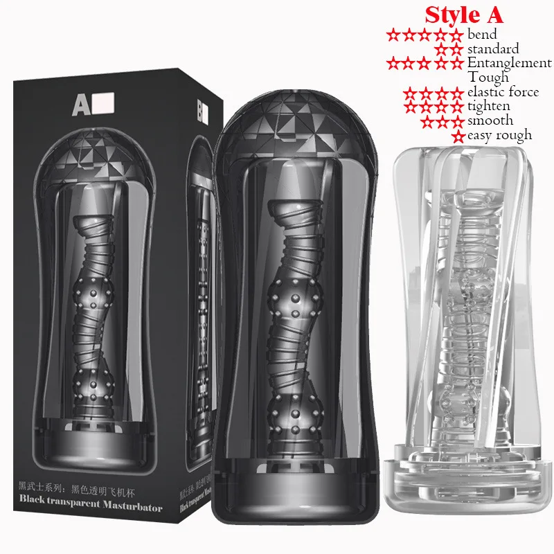 (Masturbator Cup Style A) Sucking Masturbator Cup Artificial Vagina Male Masturbation Vibrator Deep Throat Oral Vagina Suction Blowjob Adults Games Anal Sex Toys for Men Orgasm