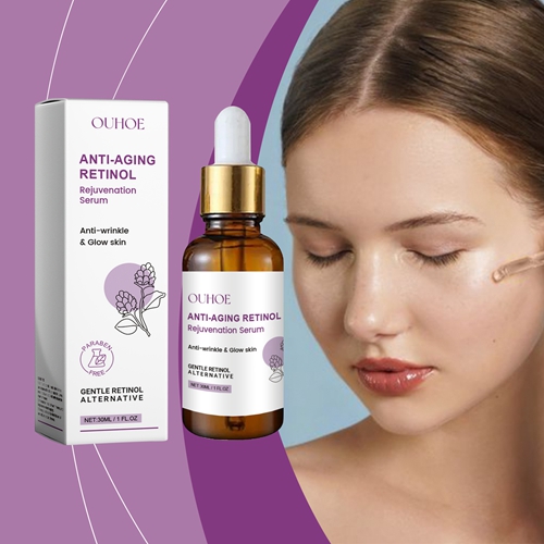 OUHOE Retinol Facial Essence Hydrating Moisturizing Glowing Reduces Acne Face Serum Anti Aging Rejuvenation Skin Care Essence 30ml