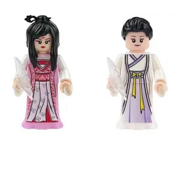 China-Chic Ancient Style Women's Hanfu Mini Figures Building Blocks Toy Suitable for Party Decorations Kids Festival Gifts Smooth Surface