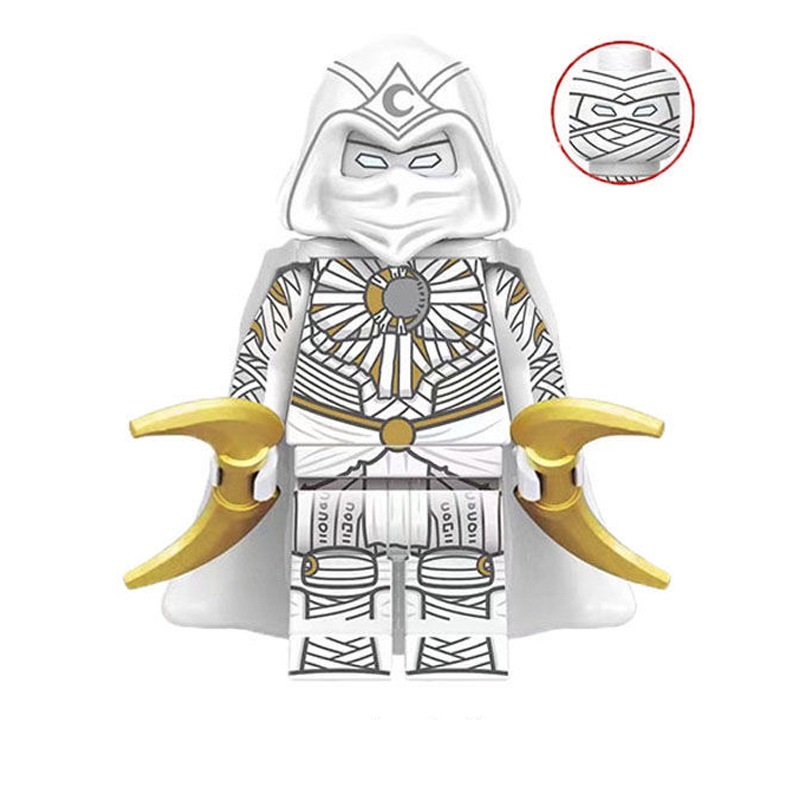 (Style A) Moon Knight Mini Figures Set Action Building Blocks for Imaginative Games Toy for Kids Collectible Decoration and Birthday Gift