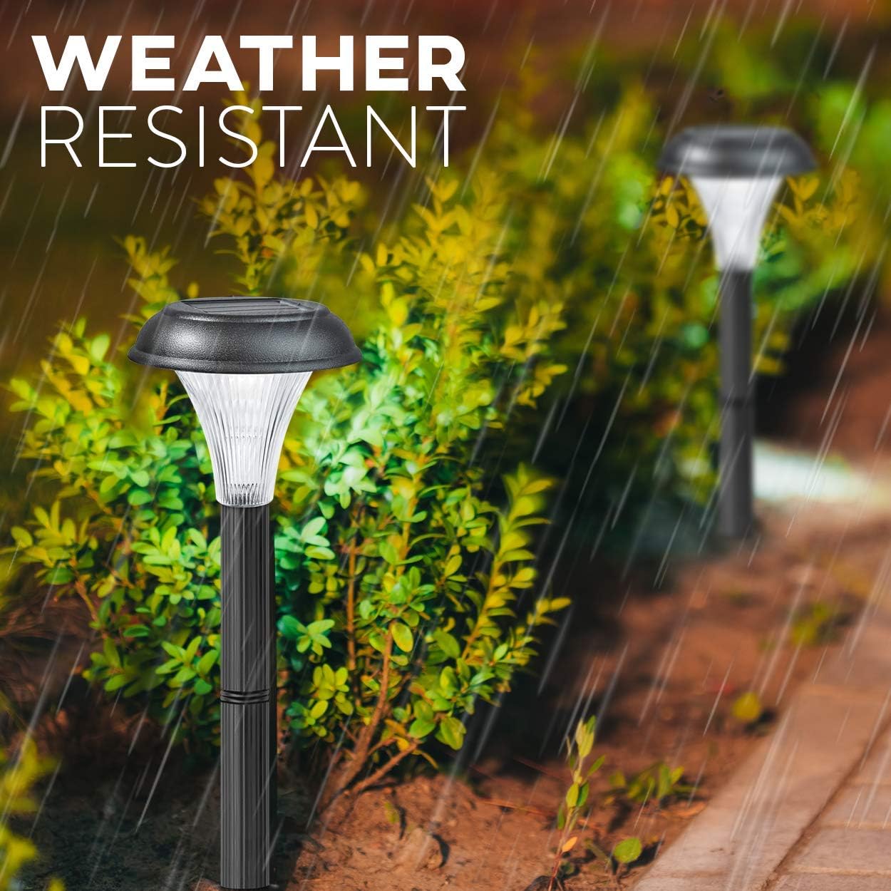 Solar Garden Lights for Outdoor 10 Brightest Light Set Transform Your Paths, Garden, Flowerbeds, Borders and Drive Easy NO Wires Install Double Waterproof 