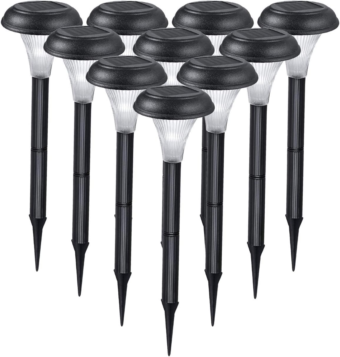 Solar Garden Lights for Outdoor 10 Brightest Light Set Transform Your Paths, Garden, Flowerbeds, Borders and Drive Easy NO Wires Install Double Waterproof 