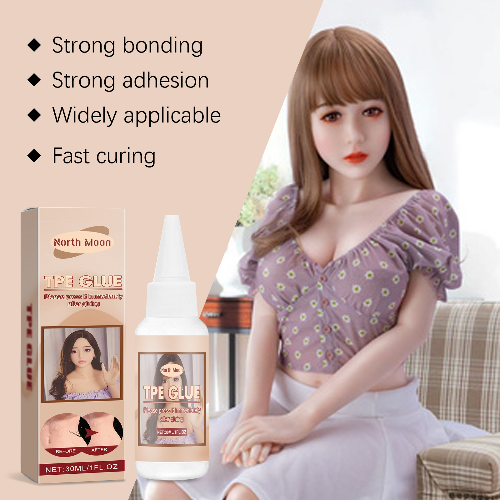Solid for Doll Repair Agent Liquid Patching Fixing Accessory TPE for Doll Repair ﻿
