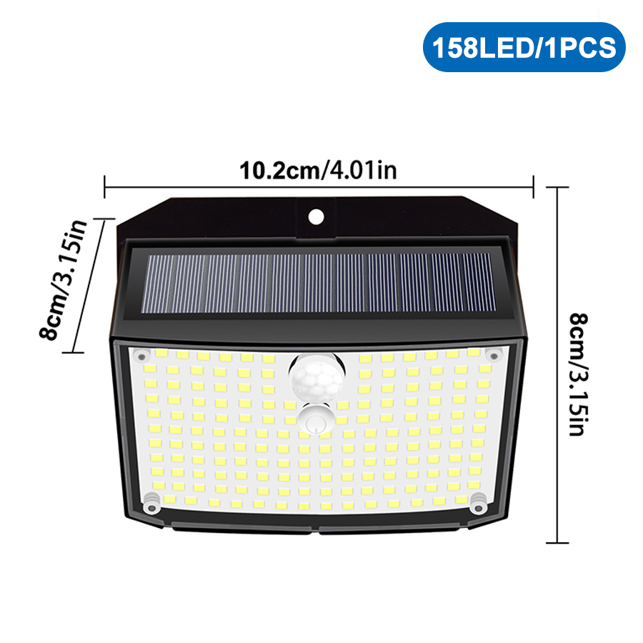 Solar Security Lights Outdoor 3 Modes Solar Powered Motion Sensor Lights Waterproof Wall Lights Fence Yard Garage 