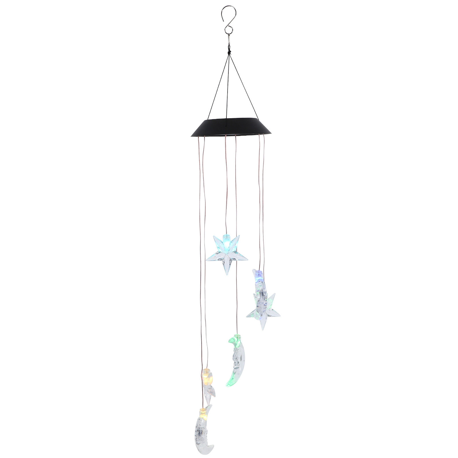 1Pcs Solar LED Wind Chime Light Outdoor Garden Hanging Lamp Creative Solar Powered Decorative Landscape Light Yard Lighting