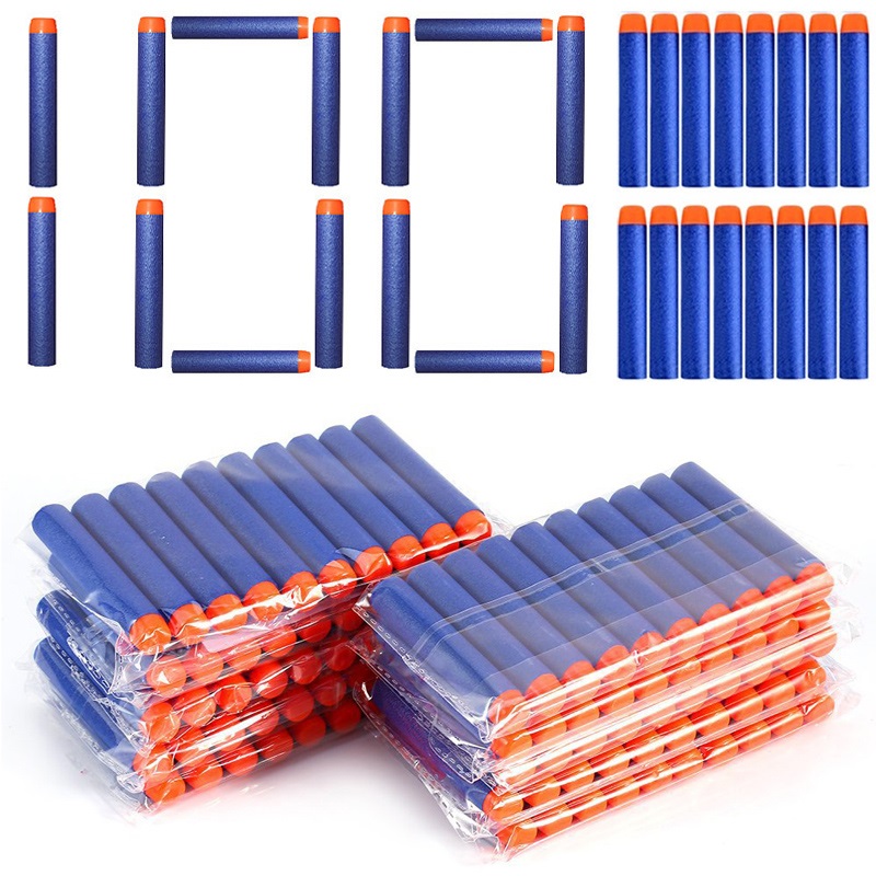 (GN) 7.2cm 100pcs For Nerf Soft Bullets Darts Round Head Refill Sponge Darts Kids Children Toy Gun Bullets For NERF N-Strike Blasters