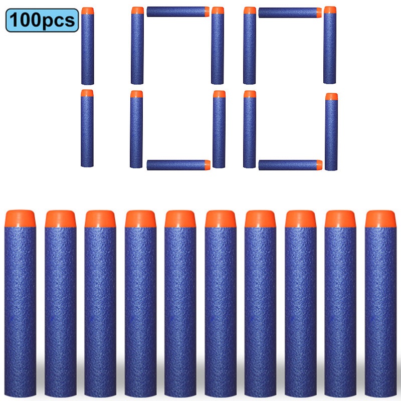 (GN) 7.2cm 100pcs For Nerf Soft Bullets Darts Round Head Refill Sponge Darts Kids Children Toy Gun Bullets For NERF N-Strike Blasters