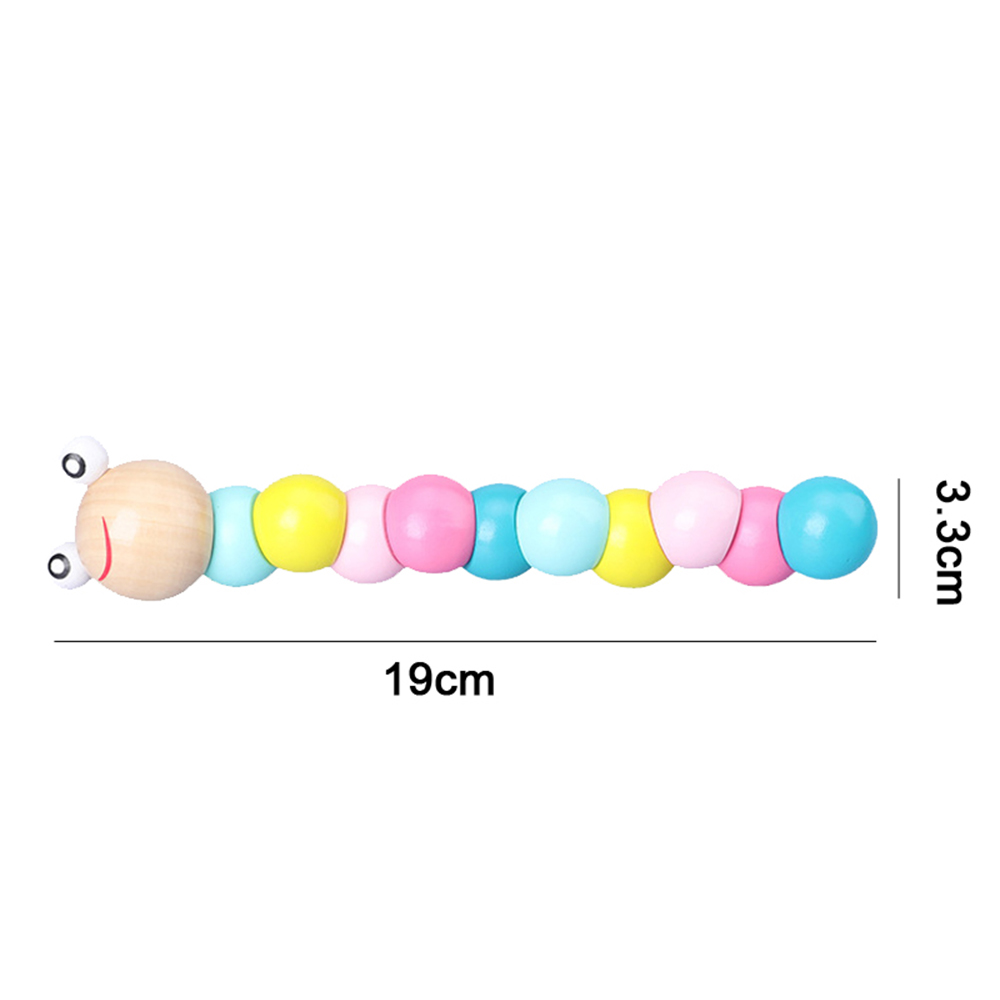 (4 Macaron) Rainbow Stacker Wooden Ring Educational Toy Kids Tower Stack Up Blocks Color Shape Game Baby Montessori Toys for Children Gifts