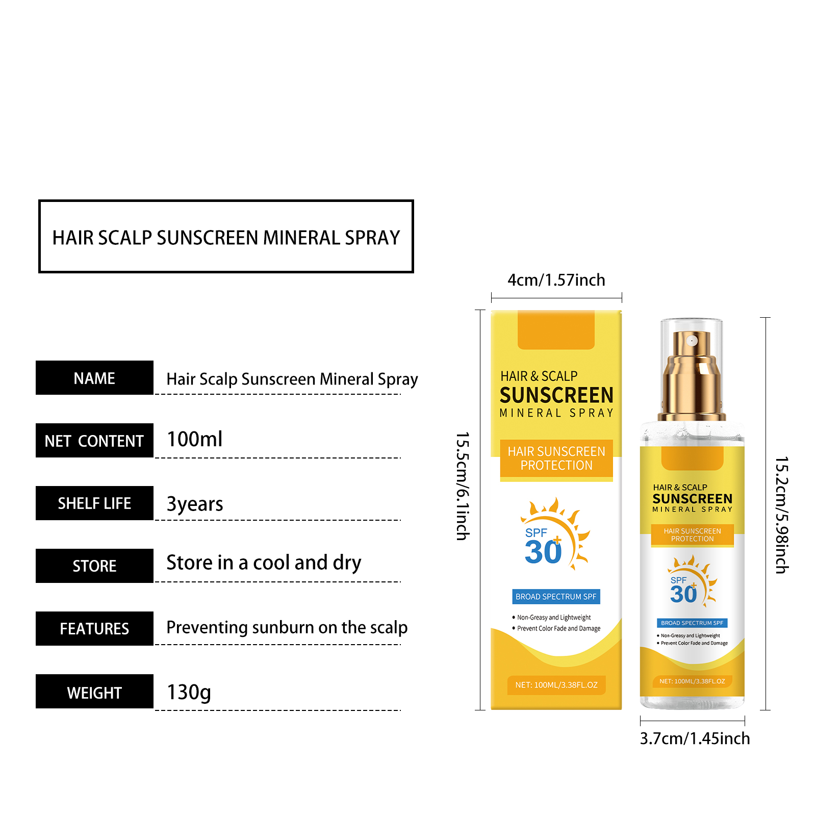 Scalp Protection Spray Mild Gentle Nourishing Refreshing Care Dry Hair Color Safeguard Outdoor Head Skin Repair Soft Healthy