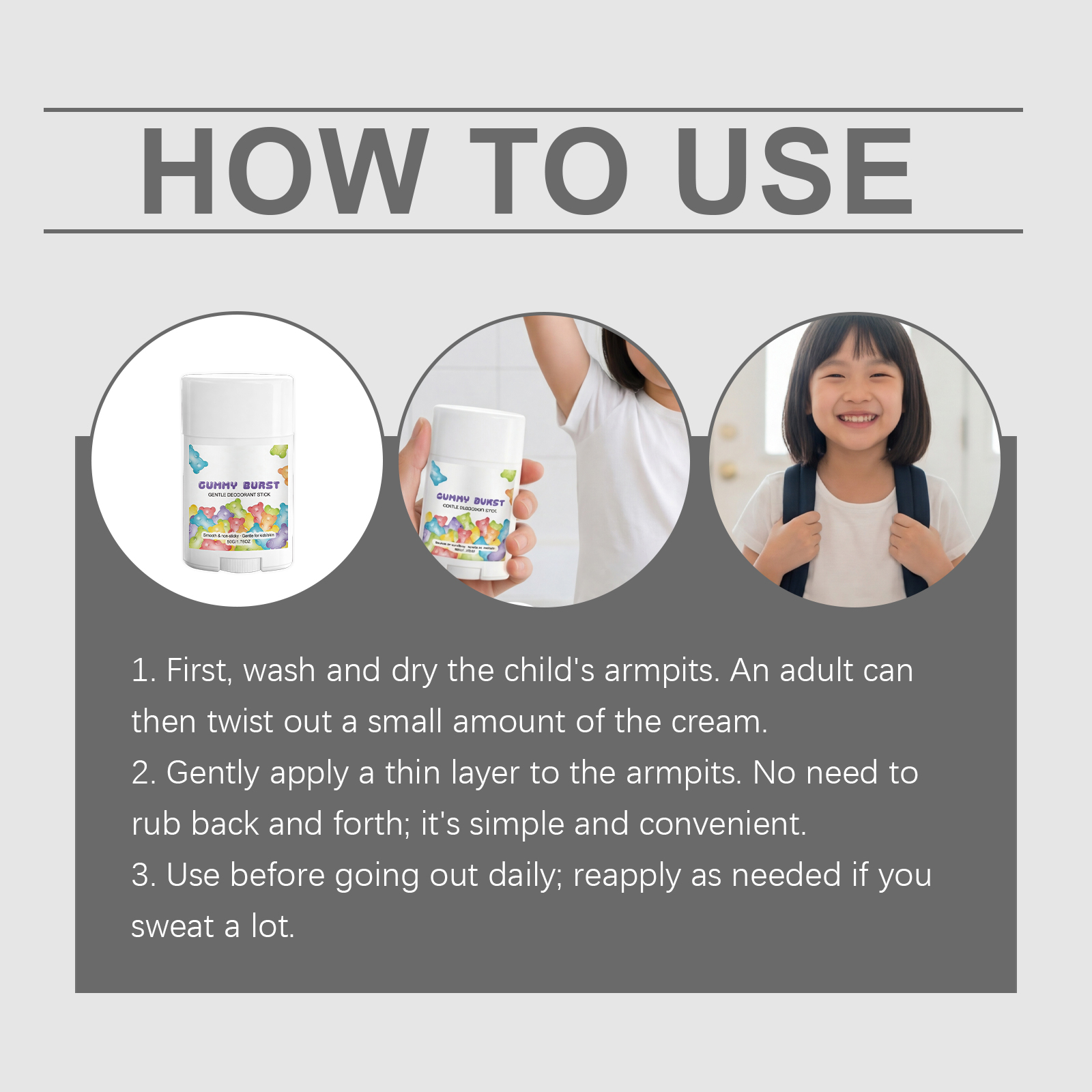 Deodorant Stick Dry Fresh Non Sticky Clothes Mild Care Body Skin Daily Underarm Care