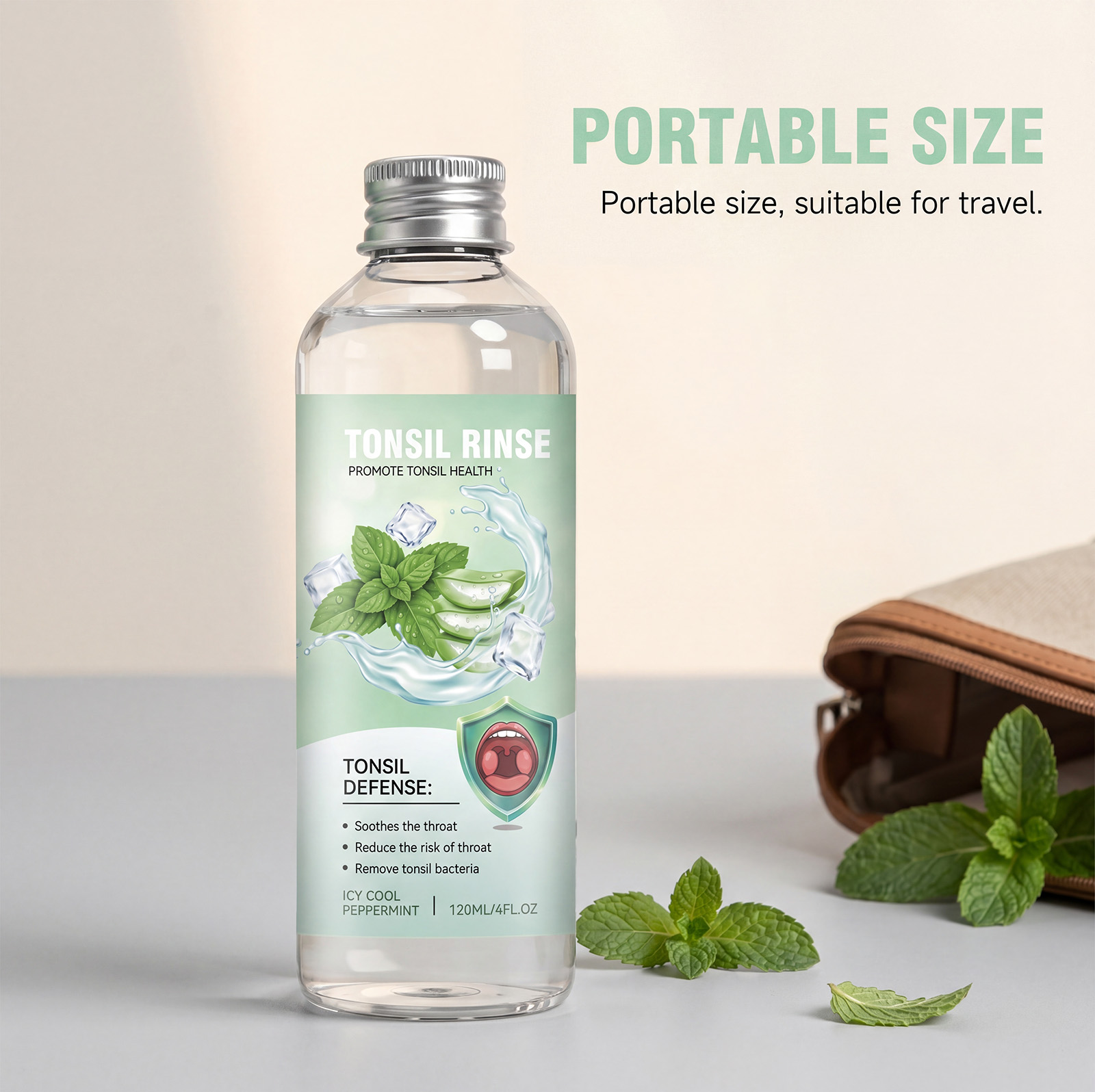 Refreshing Soothing Mouthwash Mint Cool Mild Comfortable Convenient Long Lasting Fresh Daily Oral Care Product