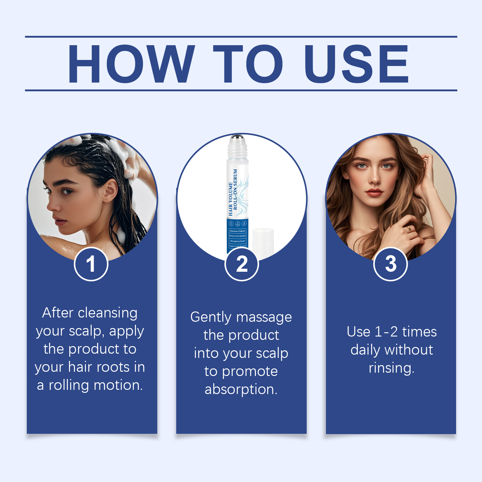 Rosemary Hair Roller Essence Nourish Scalp Plump Strengthen Hair Shiny Moisturize Care Tresses